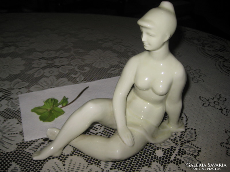 Raven house sitting nude, flawless beautiful object 24 x 21 cm