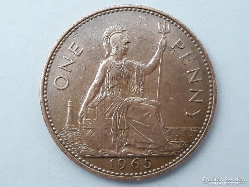 United Kingdom England 1 pence 1965 foreign coin