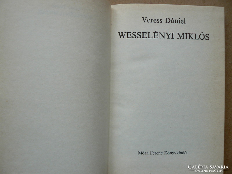 "WESSELÉNYI MIKLÓS", VERESS DÁNIEL 1983., KÖNYV JÓ ÁLLAPOTBAN
