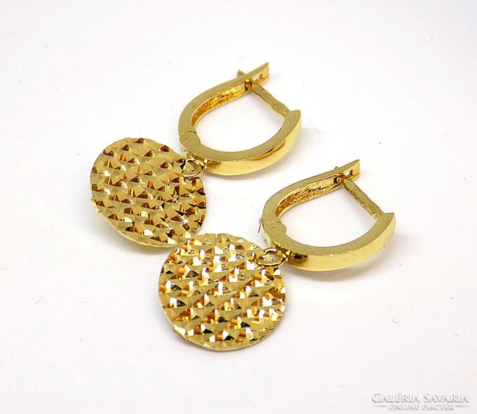 Engraved gold earrings (zal-au104872)