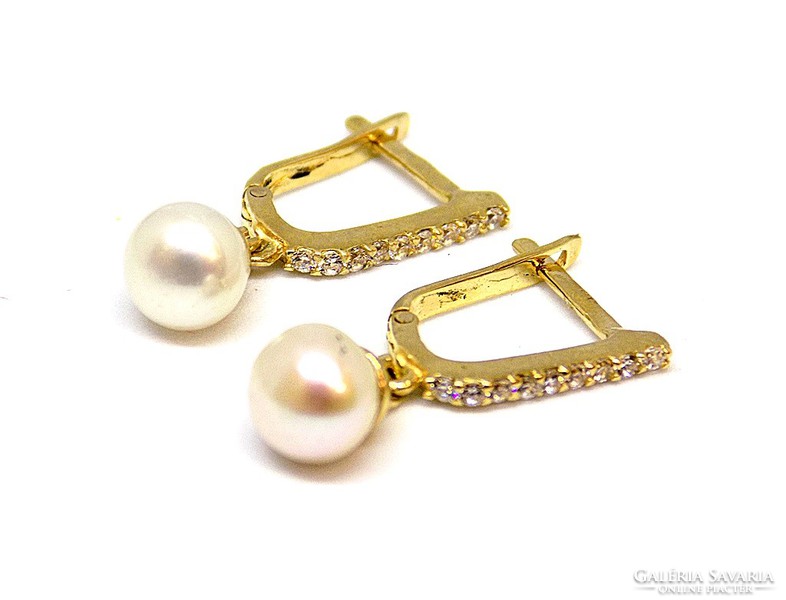 Beaded gold earrings (zal-au106717)