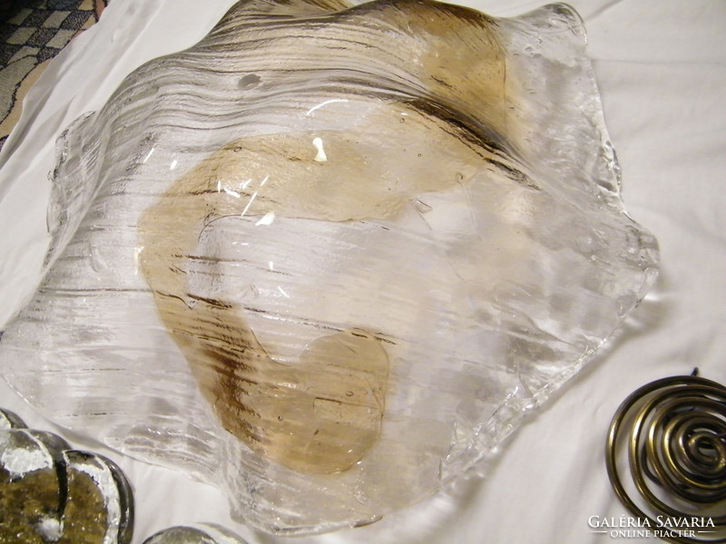 Vintage j.T. Squid citrus glass pendant plates (6 pcs) and pendant lamp glass