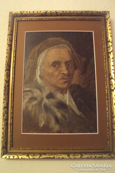 Balthasar Denner-/1685-1749/-Nápolyi nő c. olajfestménye után, Rhé Gyula 1888 vagy 1897-ben.