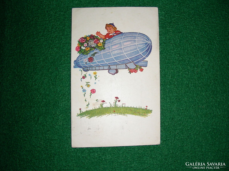Zeppelines képeslap
