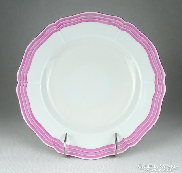 1H592 antique pink edged p & s porcelain plate 25.5 Cm