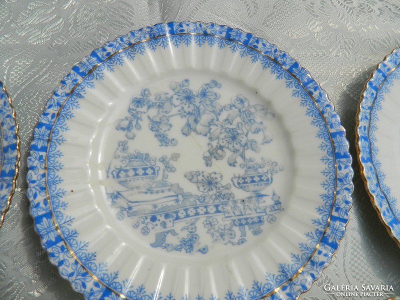 Antik Tuppack S China Blau Tiefenfurt tányér készlet