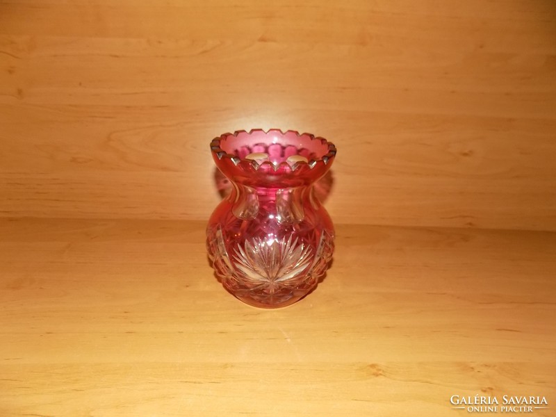Beautiful pink glass vase 13.5 cm (20 / d)