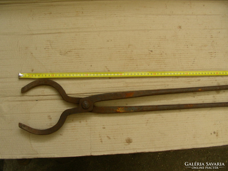 Antique large wrought iron tool