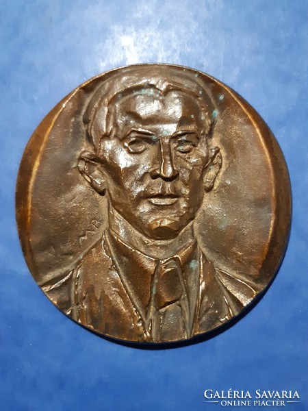 Commemorative medal of Gyula Kulich, bronze plaque by Béla mladonyiczki