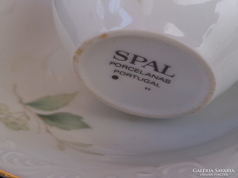 Vintage, portugál SPAL porcelán kávéscsésze készlet_6 személyes