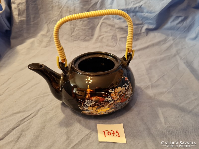 T079 Taipei black porcelain teapot