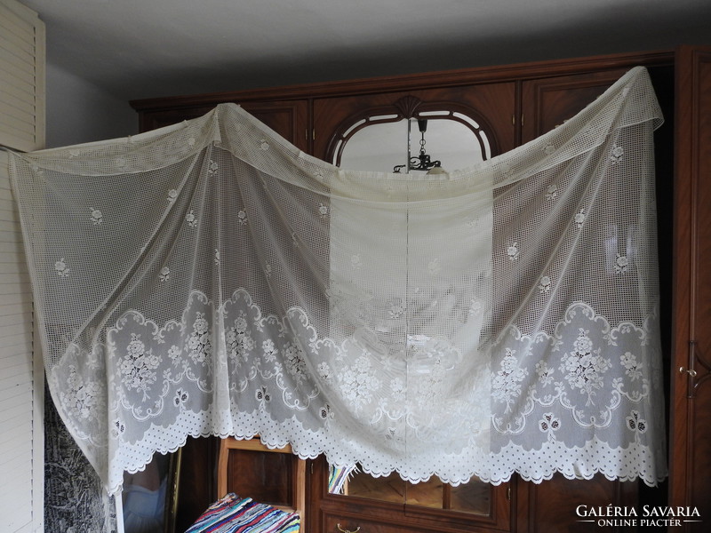 Huge old baroque lace curtain - lace curtain