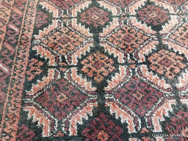 Kézi csomózású selyem+pamut perzsa szőnyeg 88x180 beluch minta  BFZ_89