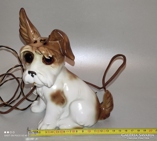 Vintage porcelán parfüm lámpa illatlámpa kutya kutyus jelzett aromalámpa kis sérüléssel