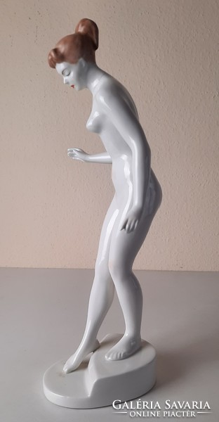 Retro aquincum large porcelain sculpture nude