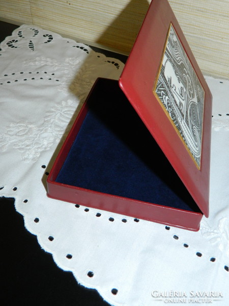 Saxon endre porcelain leather framed box