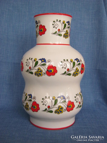 Zsolnay porcelain large vase with flower pattern, 30 cm