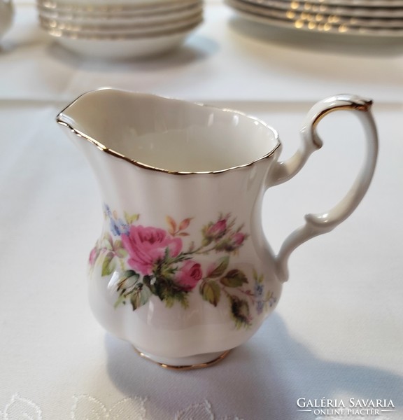 English royal albert 6-person porcelain mocha set, 20 pcs: cake, milk spout, sugar bowl