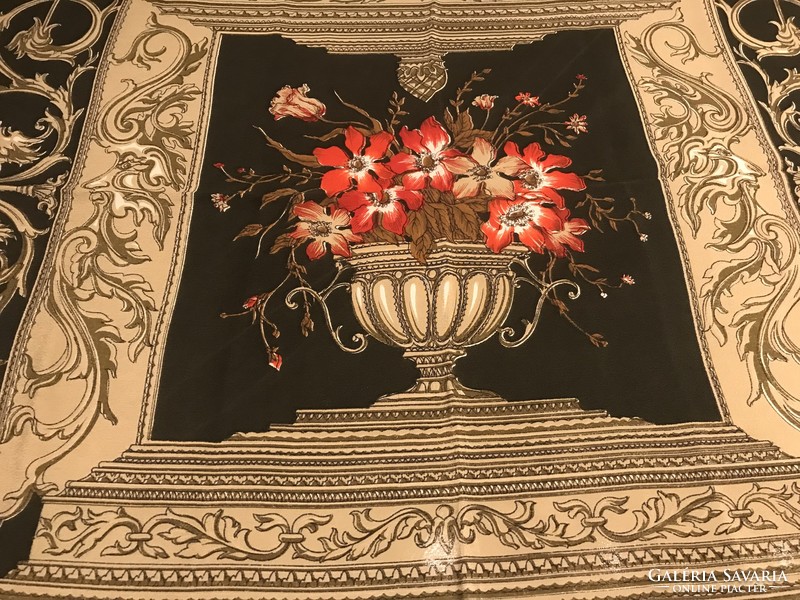 Vintage resi hammerer silk scarf, 84 x 82 cm