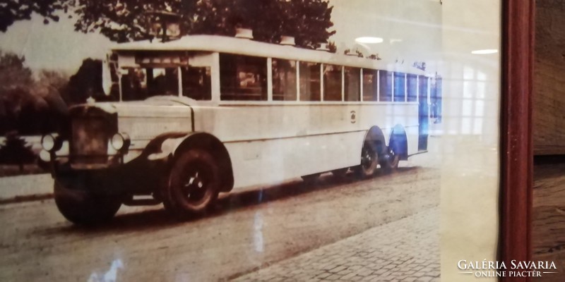 Bus photo framed, old bus photo, 20s-30s, decoration