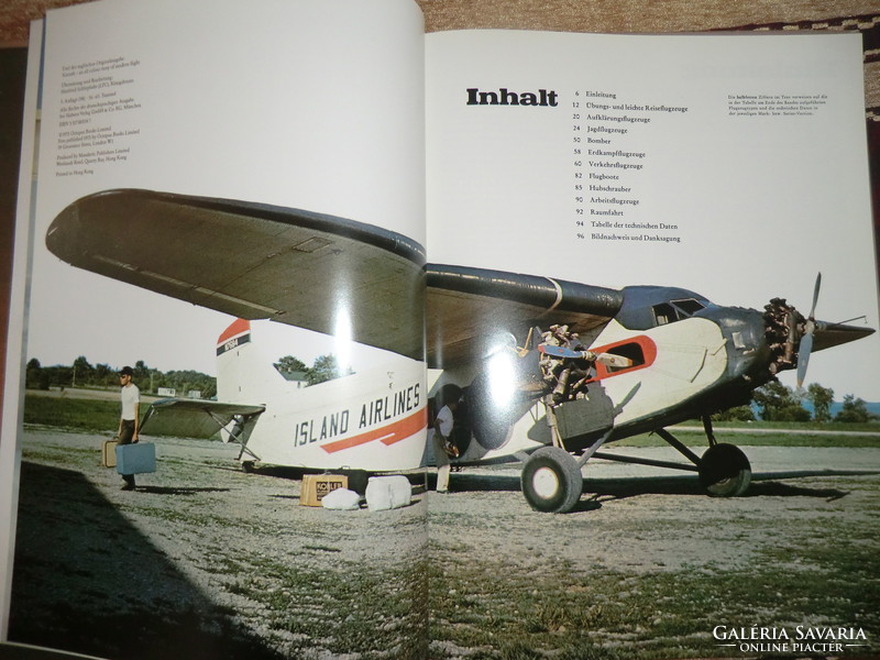 Könyv a repülőgépekről németül 1973 DAVID MONDEY FLUGZEUGE ISBN 3517005347 24x32 cm
