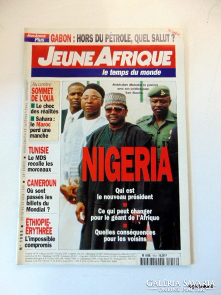 1998 August 16 / jeuneafrique / most beautiful gift (old newspaper) no .: 20125