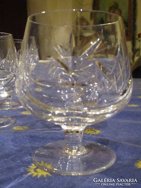 Very rich in fine polished cognac glasses with lead crystal