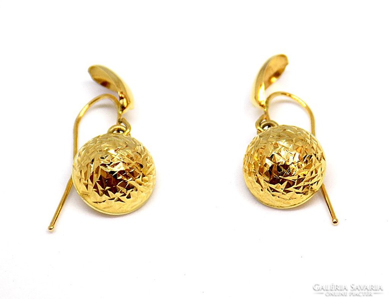 Engraved gold earrings (zal-au91485)