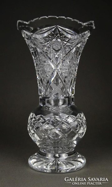 1H508 old flawless polished crystal vase 22 cm