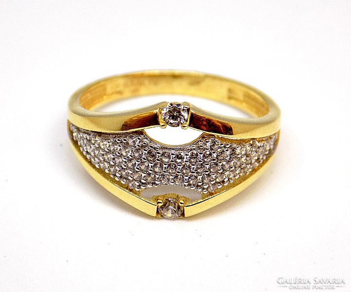 Gold ring with stones (zal-au106028)