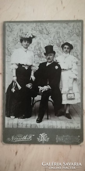 Antik családi fotó Németh Ferencz Erzsébetfalva műhelyéből