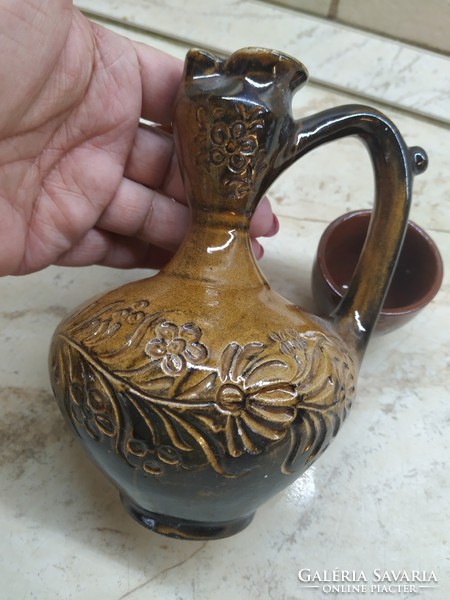 Ceramic jug, 2 small cups for sale!