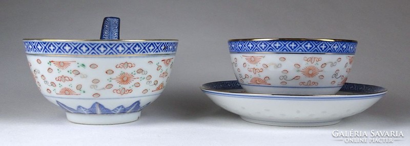 1H804 old mixed Chinese porcelain tableware 4 pieces