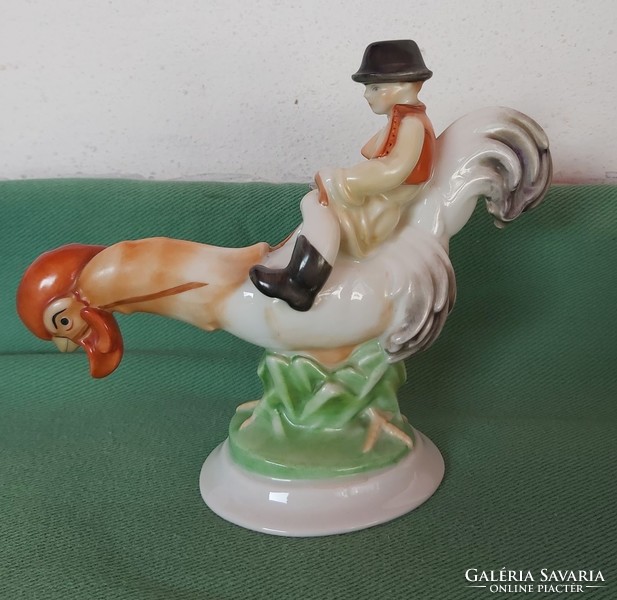 Beautiful Herend rooster marci in flawless showcase condition with labeled nipple figurine nostalgia porcelain