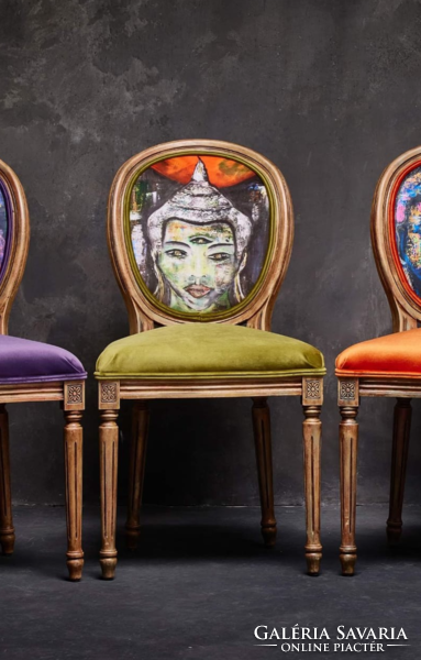 Unique style chair decorated with buddha image for sale