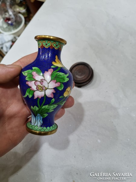 Chinese fire enamel vase