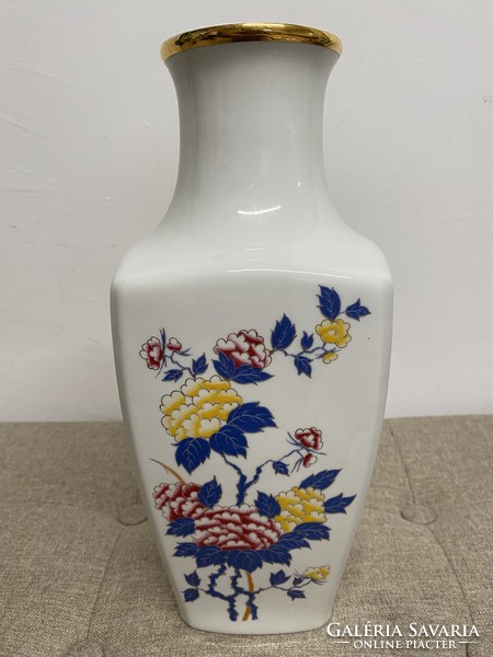 Hollóház floral porcelain vase a8