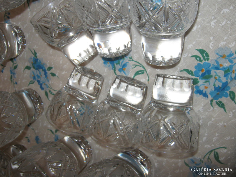 18  db Vintage  cseh kristály pohár