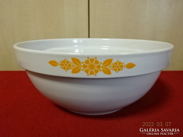 Lowland porcelain bowl, yellow flower, diameter 26 cm. He has! Jókai.