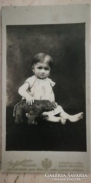 Antik gyermek fotó Császári és királyi udvari fényképész Gárdi műterem Csongrád