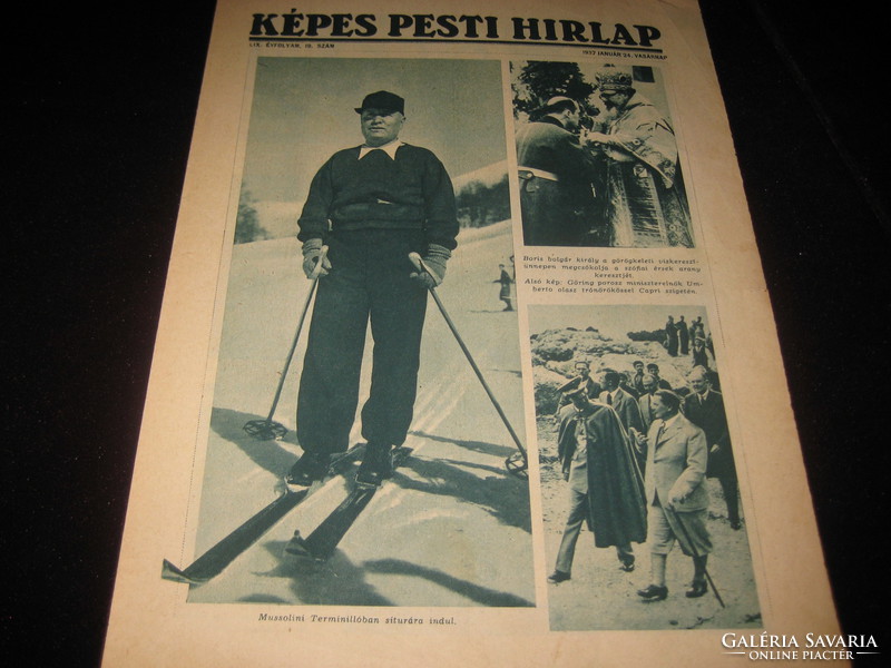 Képes Pesti Hírlap   1937  nov . 5 .  .   4 oldalas  .Szentgyörgyi professorral az elején