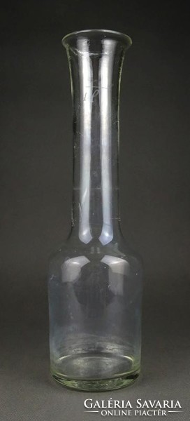1H571 old pub glass large cold glass decanting wine bottle 33.5 Cm