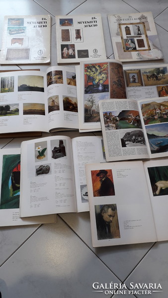 Aukciós katalógusok leütési árakkal  BÁV, Polgár + könyvek 13 darab