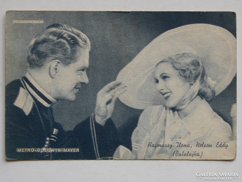 HAJMÁSSY ILONA, NELSON EDDY (METRO-GOLDWYN M. FOTÓ 1920 KÖRÜL, POST CARD, KÉPESLAP (9X14 CM) EREDETI