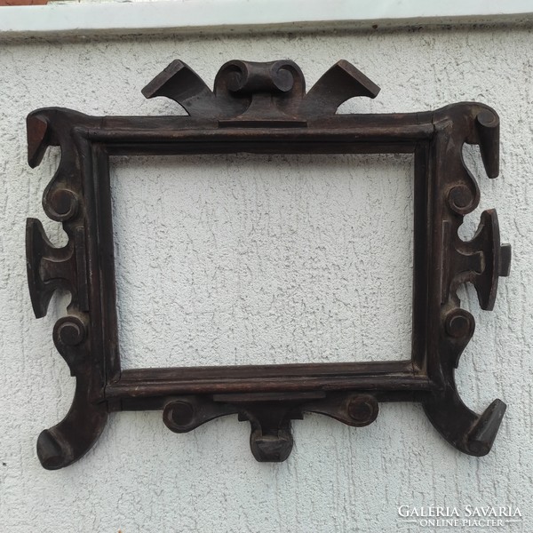 Carved antique wooden frame, baroque rococo