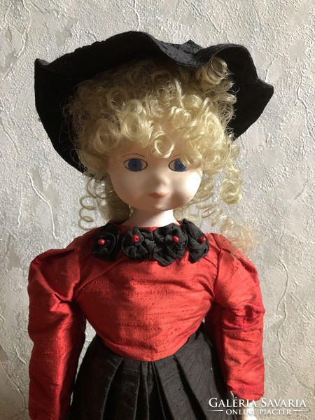 Porcelain / ceramic head doll (height-adjustable stand / can be planted in principle) - 1.