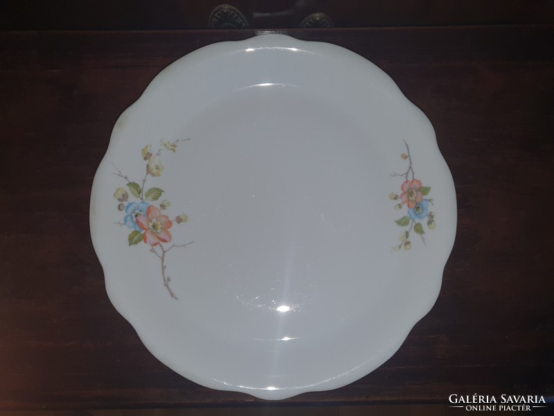 Gilded Zsolnay antique flower pattern side dish, pasta bowl,