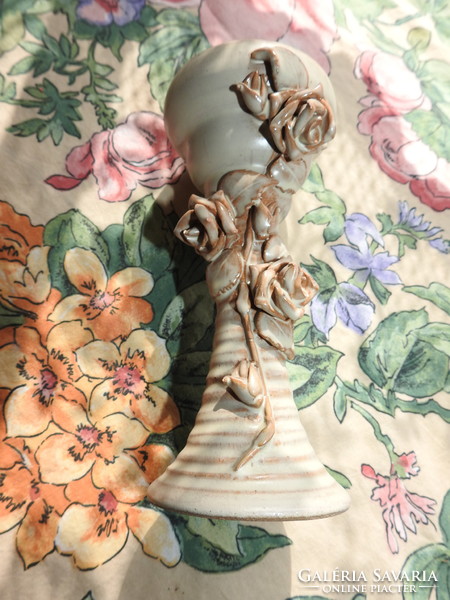 Applied table ceramic candlestick