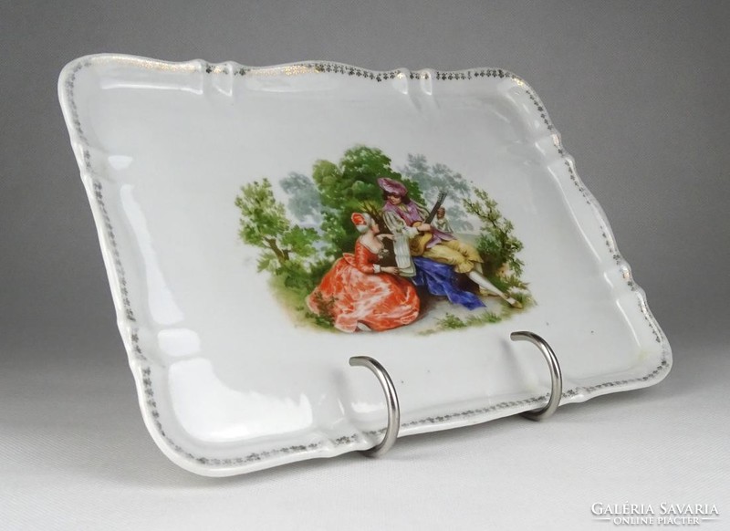 1H645 poet and muse porcelain tray 17.5 X 24 cm