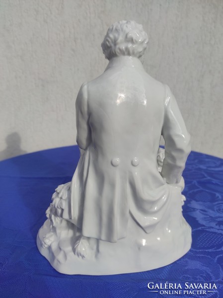 Franz Schubert porcelán szobor Wien Augarten Austria Altwien ritka! Aukciós tàrgy Dorotheum,fotón is